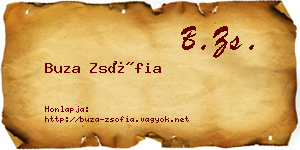 Buza Zsófia névjegykártya