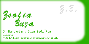 zsofia buza business card